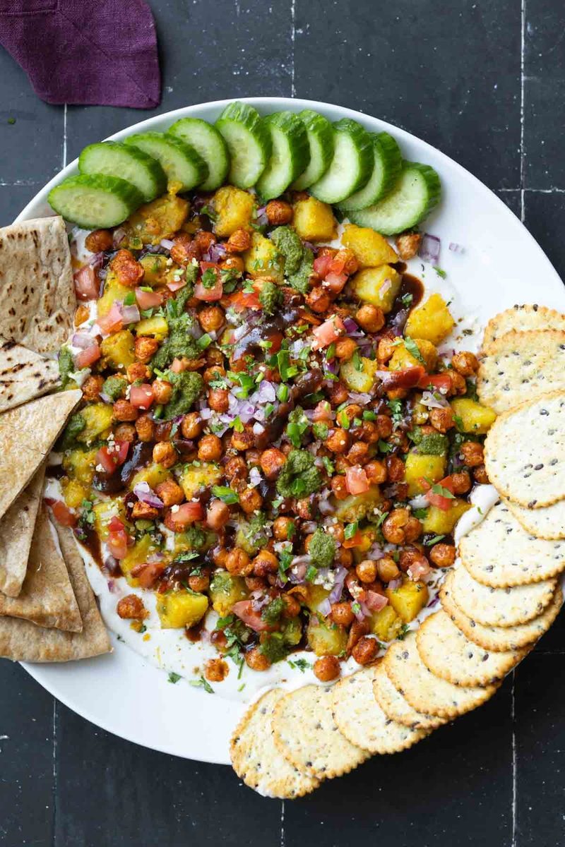 Samosa Chaat Platter